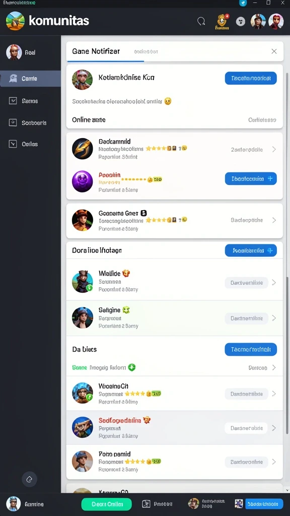 gmstar - Tampilan awal yang menarik dengan karakter unik.