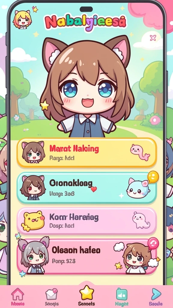 neototo - Screenshot menunjukkan karakter unik dalam permainan.